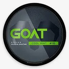 GOAT Cool Mint #16 is delivered with a fresh taste of Mint and a nicotine level of 16,4mg/g (11,49mg/pouch). The semi moist slimmed pouch immediately release a fantastic flavor of Mint once you put it under your lip. CONTENT AND INFORMATION Nicotine mg/g: 16,4 Nicotine mg/pouch: 11,49 Content: 14g Format: Slim Portions/Can: 20
