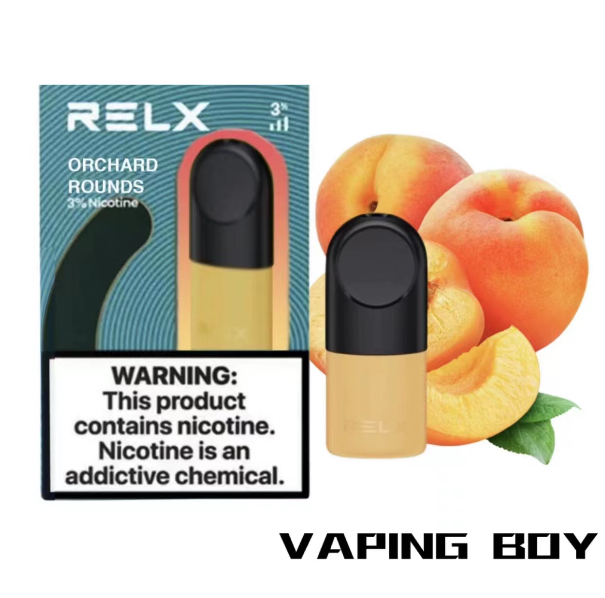RELX Infinity POD- Fresh Peach (Orchard Rounds) - Image 2