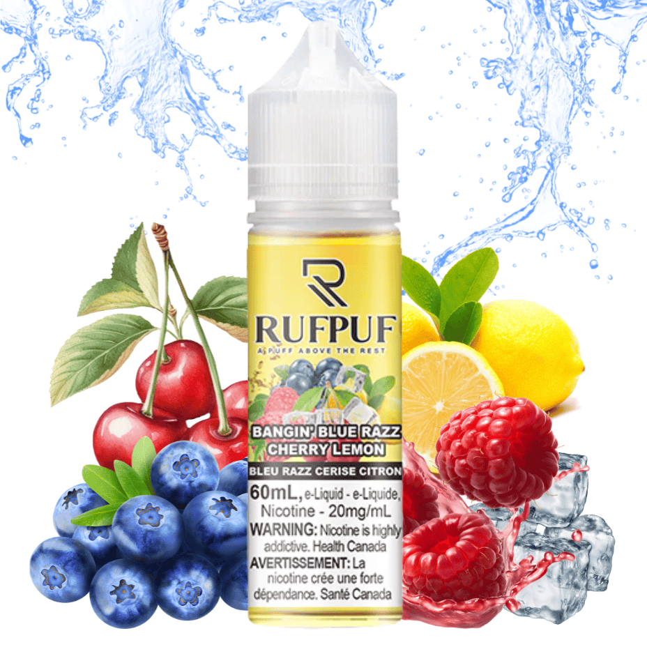 Bangin' Blue Razz Cherry Lemon Ice Salt by Rufpuf E-Liquid-60ml - Image 2