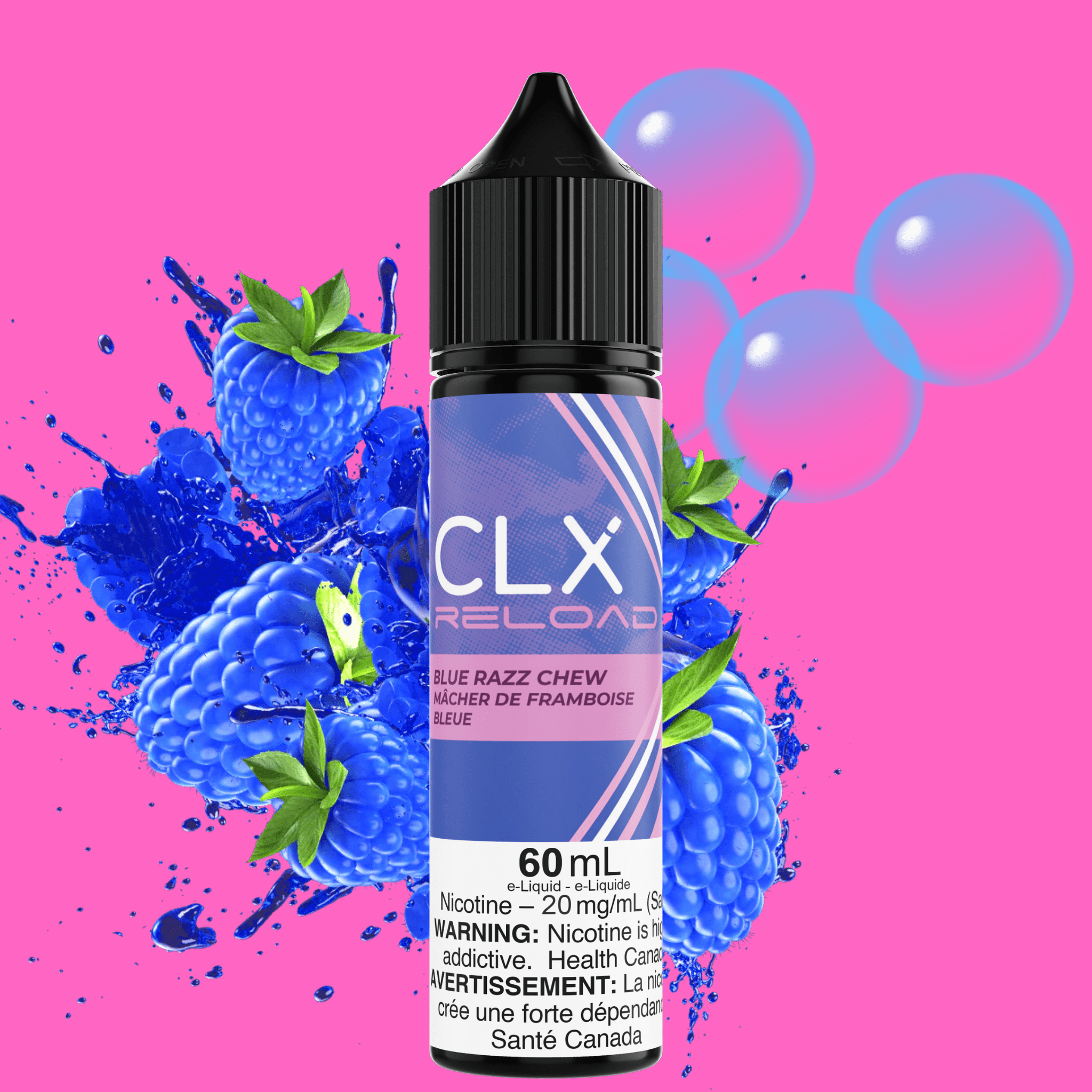 CLX Reload 60ml Salt - Blue Razz Chew - Image 2
