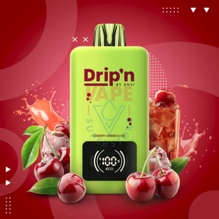 Drip'n by Envi 70K Disposable Vape - Cherry Green D Ice
