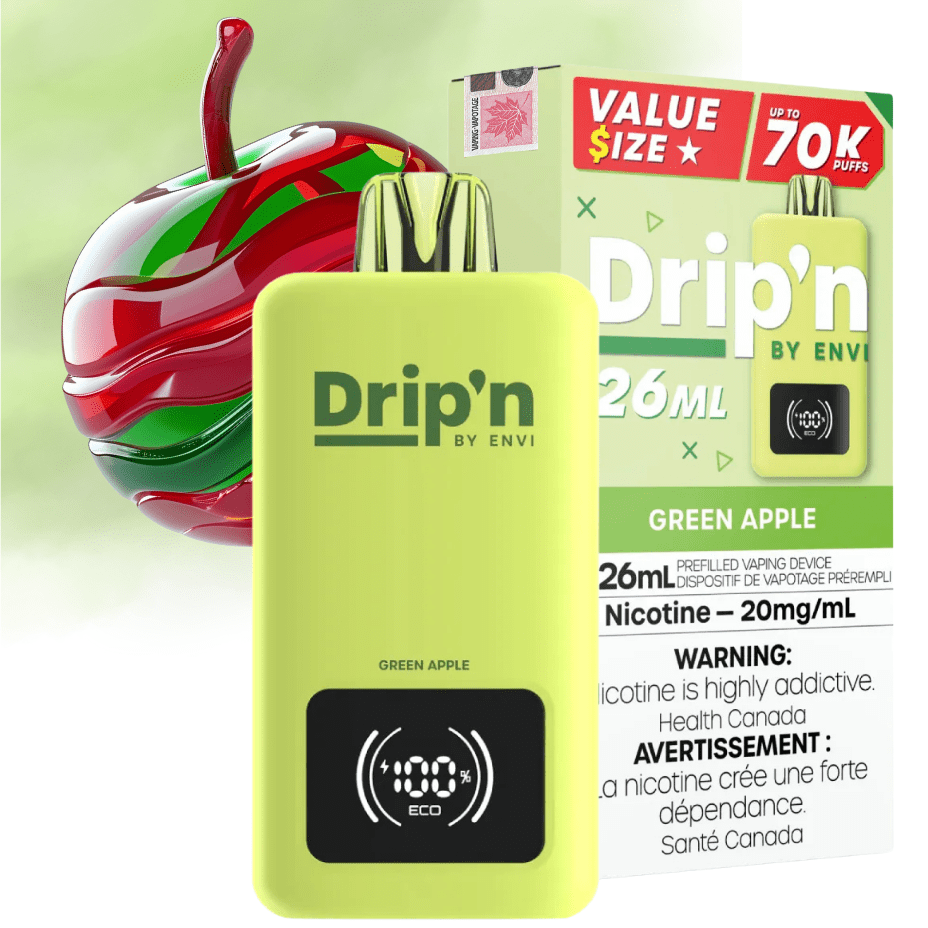 Drip'n by Envi 70K Disposable Vape - Green Apple