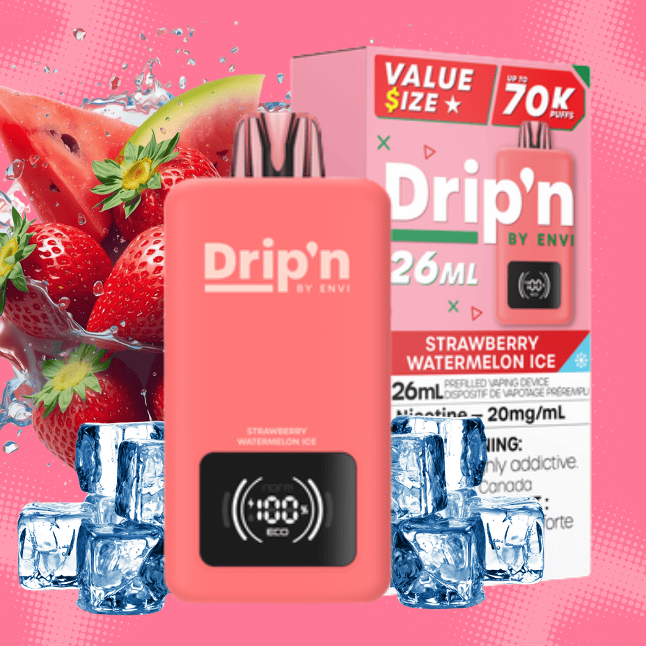 Drip'n by Envi 70K Disposable Vape - Strawberry Watermelon Ice - Image 2