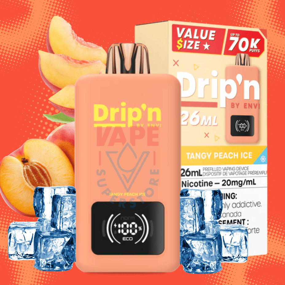Drip'n by Envi 70K Disposable Vape - Tangy Peach Ice - Image 2