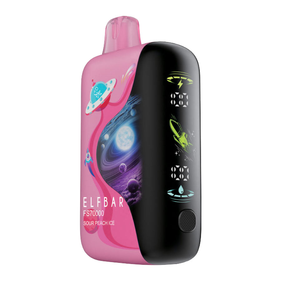Elf Bar FS70K Disposable Vape Device - Sour Peach Ice 20ml