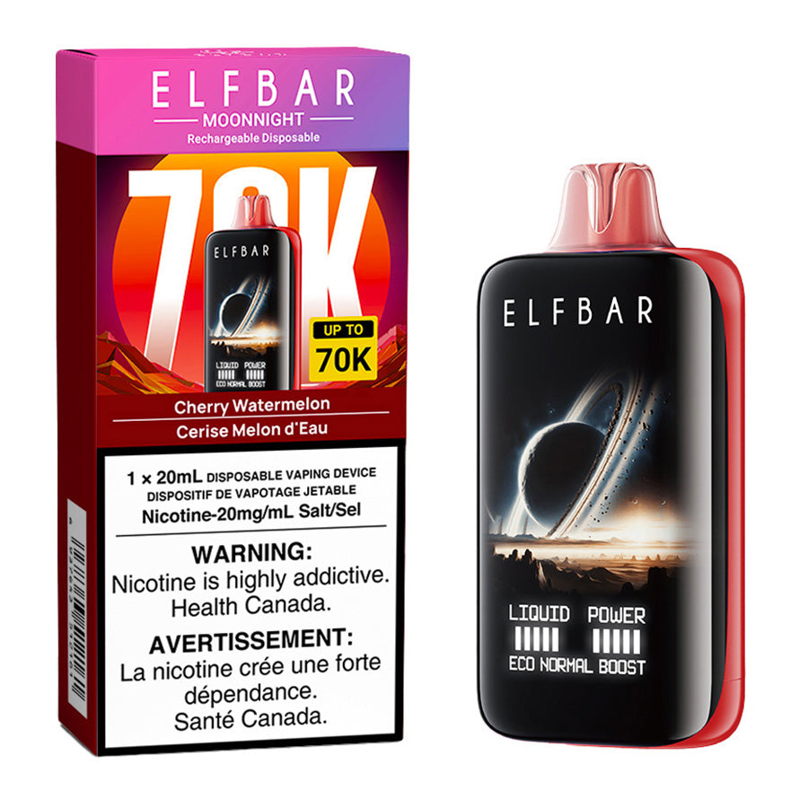 Elf Bar MoonNight 70K Disposable Vape Device - Cherry Watermelon 20ml