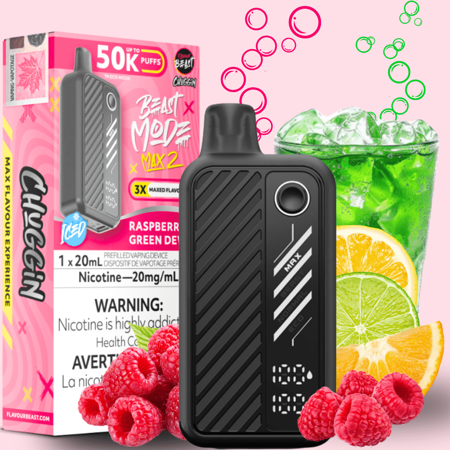Flavour Beast Beast Mode Max 2 50K Disposable Vape - Raspberry Green Dew - Image 2