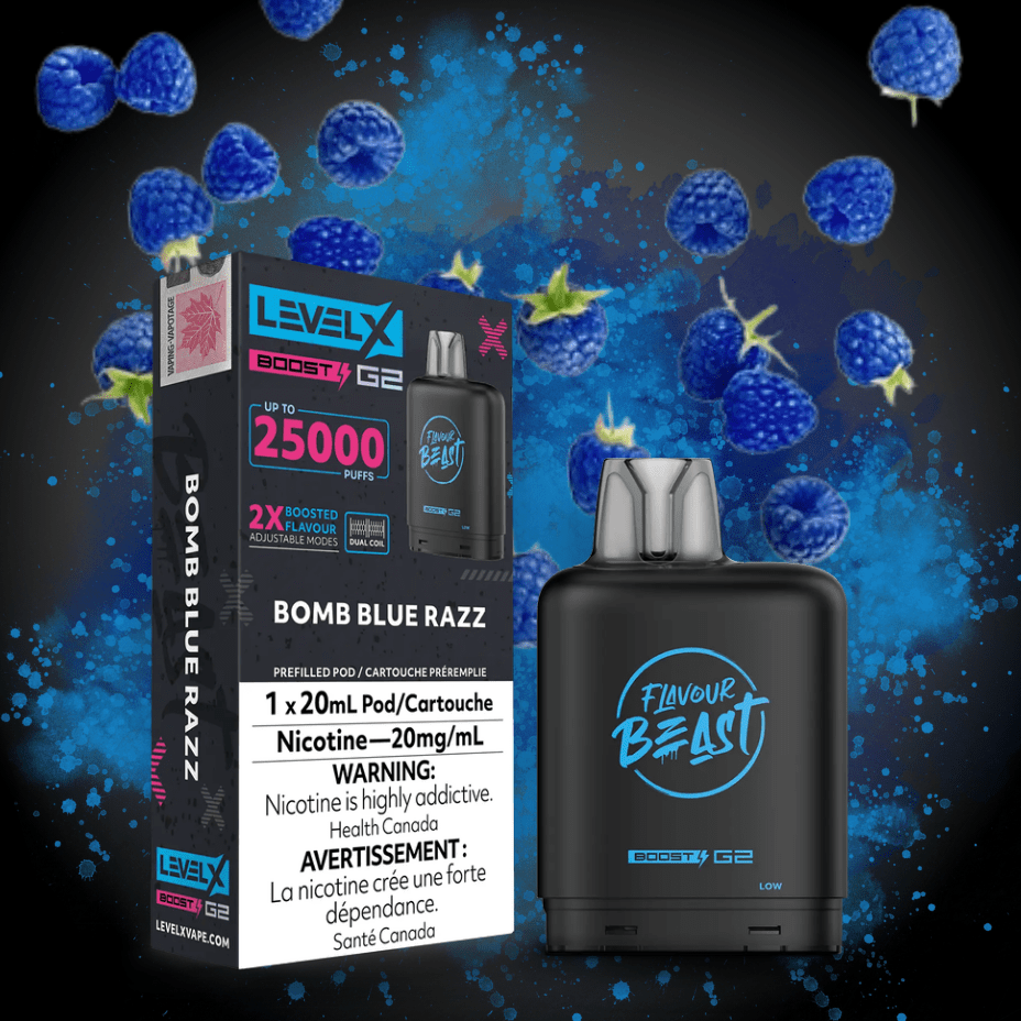 Flavour Beast Level X Boost G2 Pod - Bomb Blue Razz