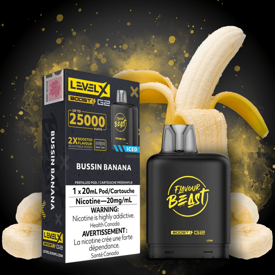 Flavour Beast Level X Boost G2 Pod - Bussin Banana Iced