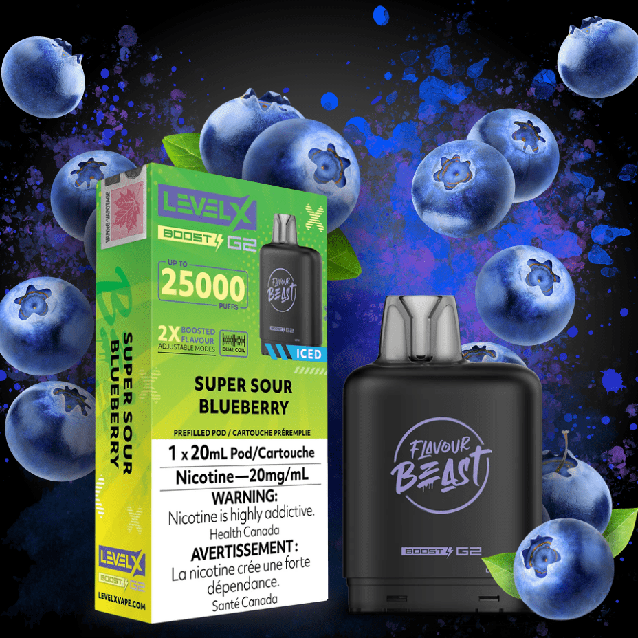 Flavour Beast Level X Boost G2 Pod - Super Sour Blueberry