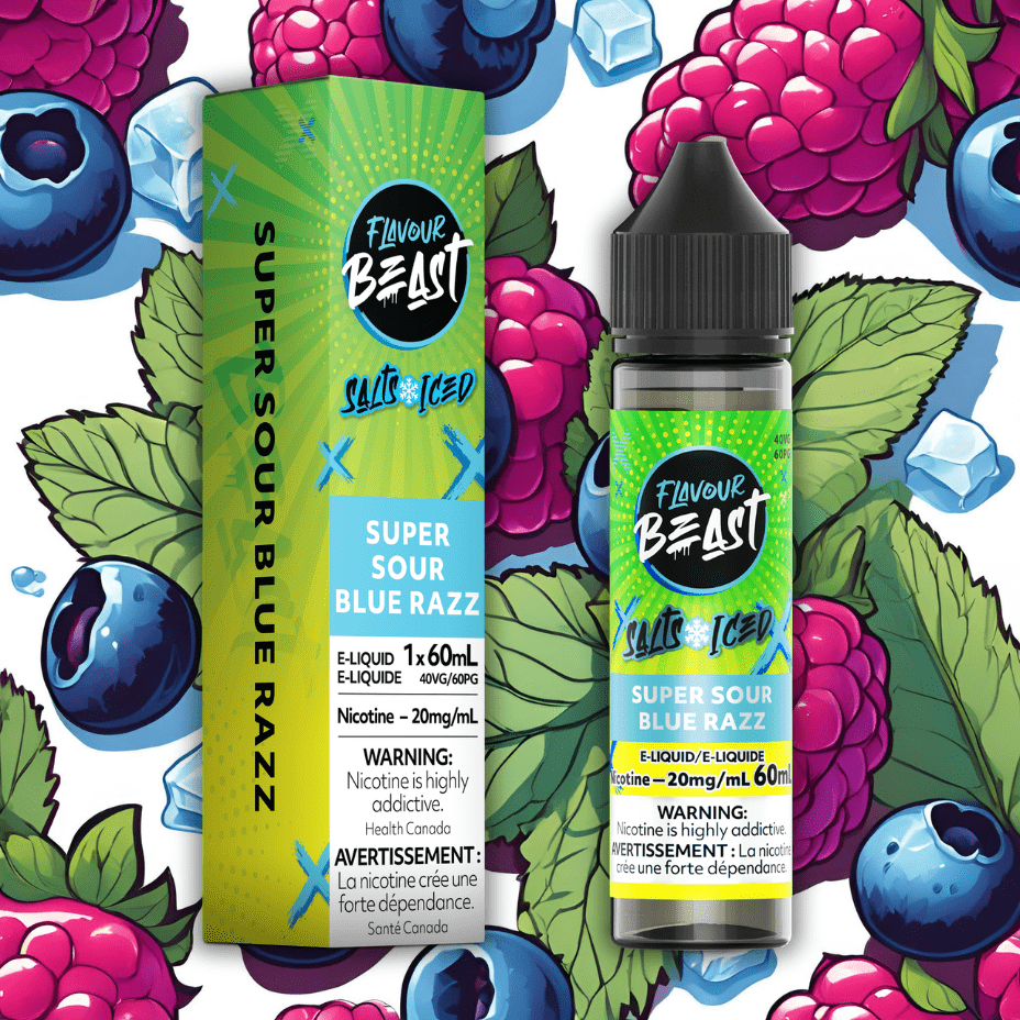 Flavour Beast Salt 60ml - Super Sour Blue Razz - Image 2