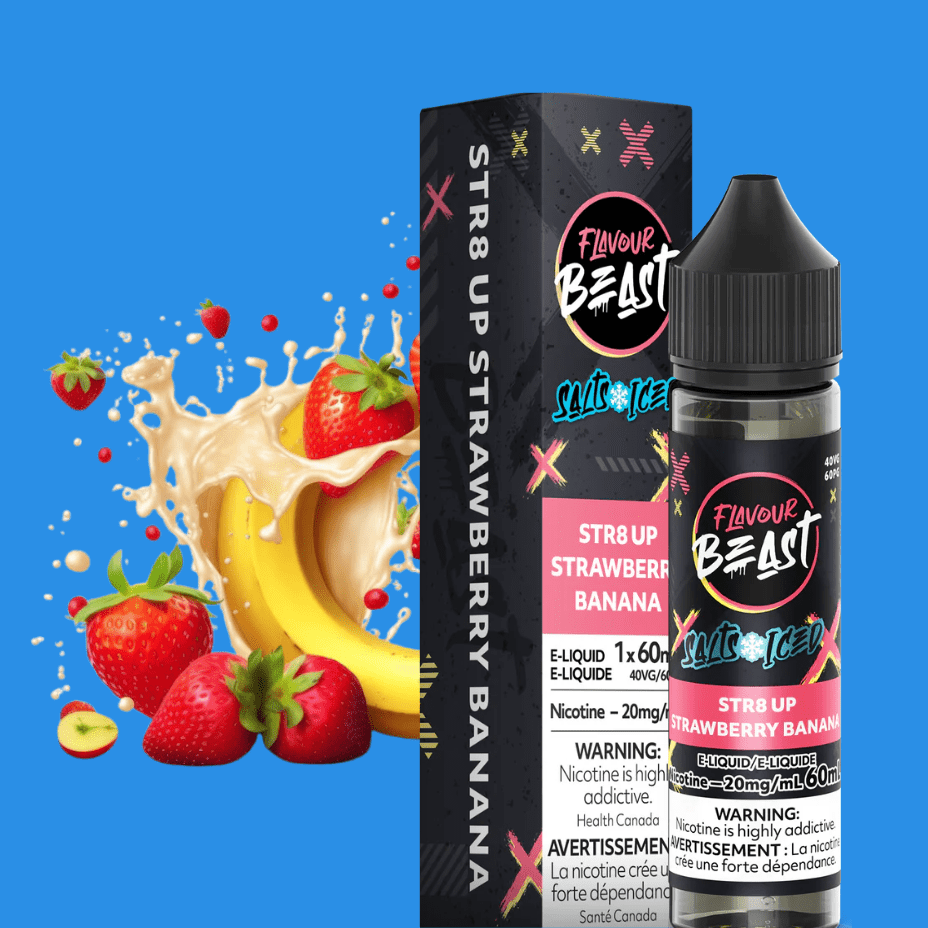 Flavour Beast Salt 60ml - Str8 Up Strawberry Banana - Image 2