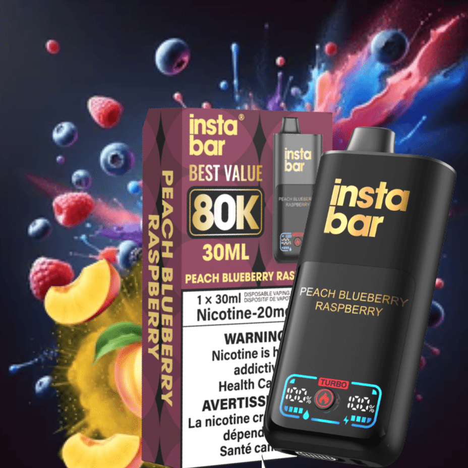 Insta Bar 80K Disposable Vape - Peach Blueberry Raspberry