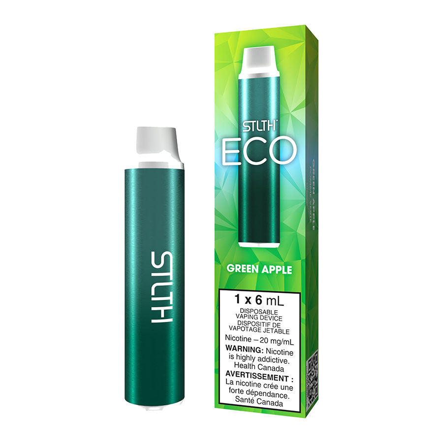STLTH ECO Disposable Vape Device - Green Apple