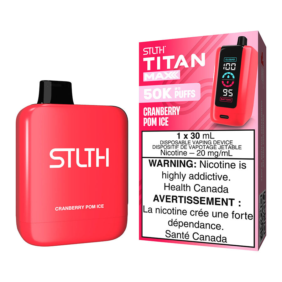 STLTH Titan Max Disposable Vape Device - Cranberry Pom Ice