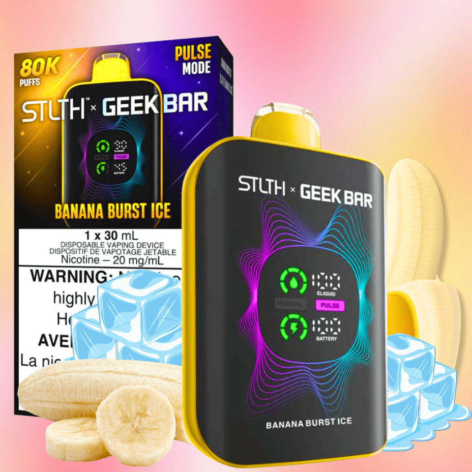 STLTH x Geek Bar 80K Disposable Vape - Banana Burst Ice