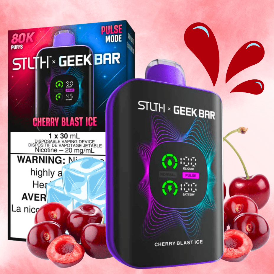 STLTH x Geek Bar 80K Disposable Vape - Cherry Blast Ice