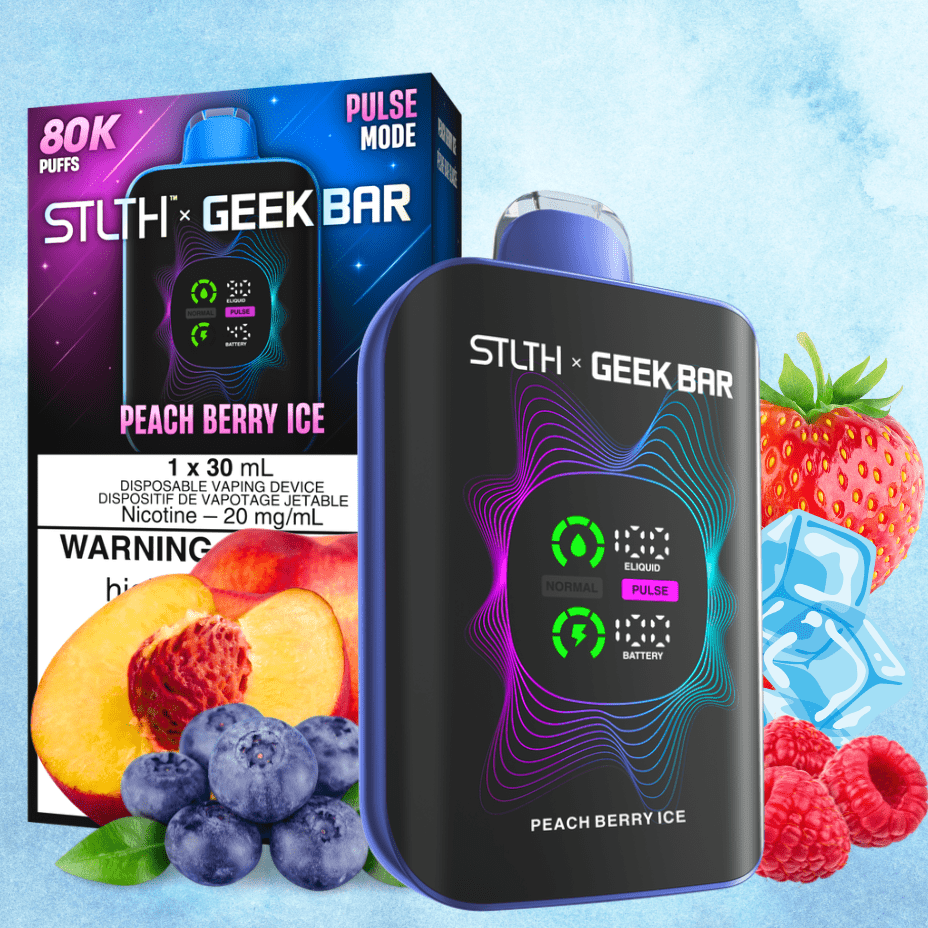 STLTH x Geek Bar 80K Disposable Vape - Peach Berry Ice