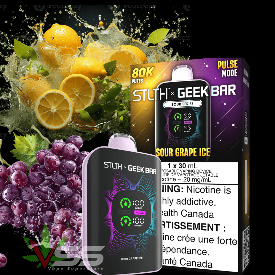 STLTH x Geek Bar 80K Disposable Vape - Sour Grape Ice