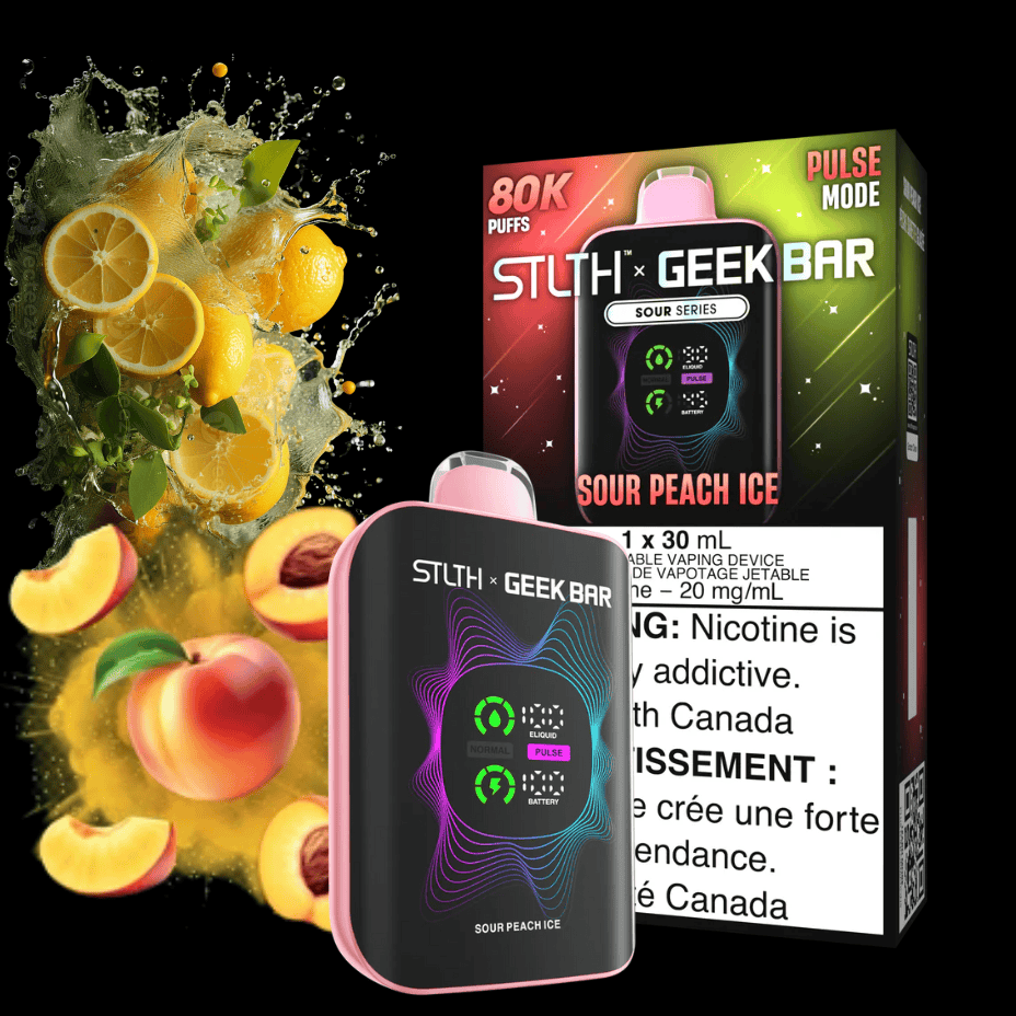 STLTH x Geek Bar 80K Disposable Vape - Sour Peach Ice
