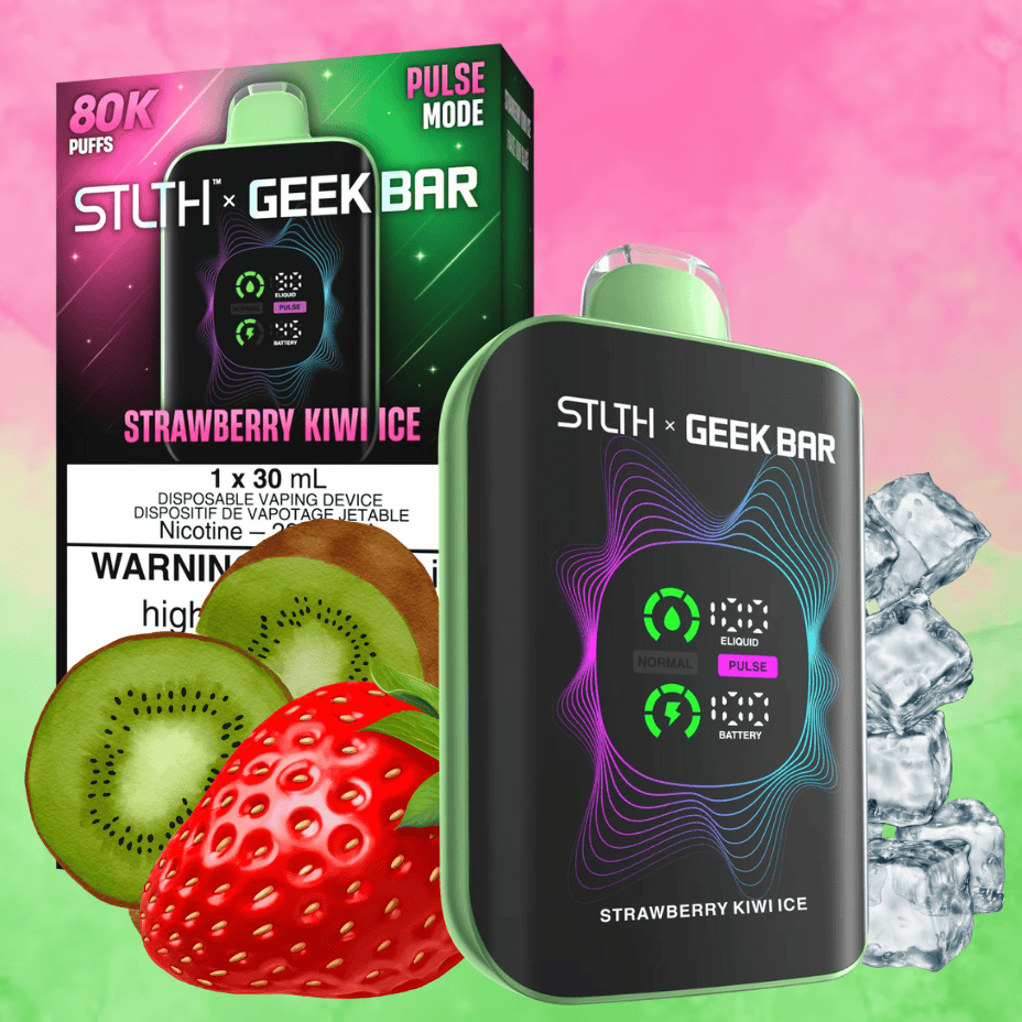 STLTH x Geek Bar 80K Disposable Vape - Strawberry Kiwi Ice